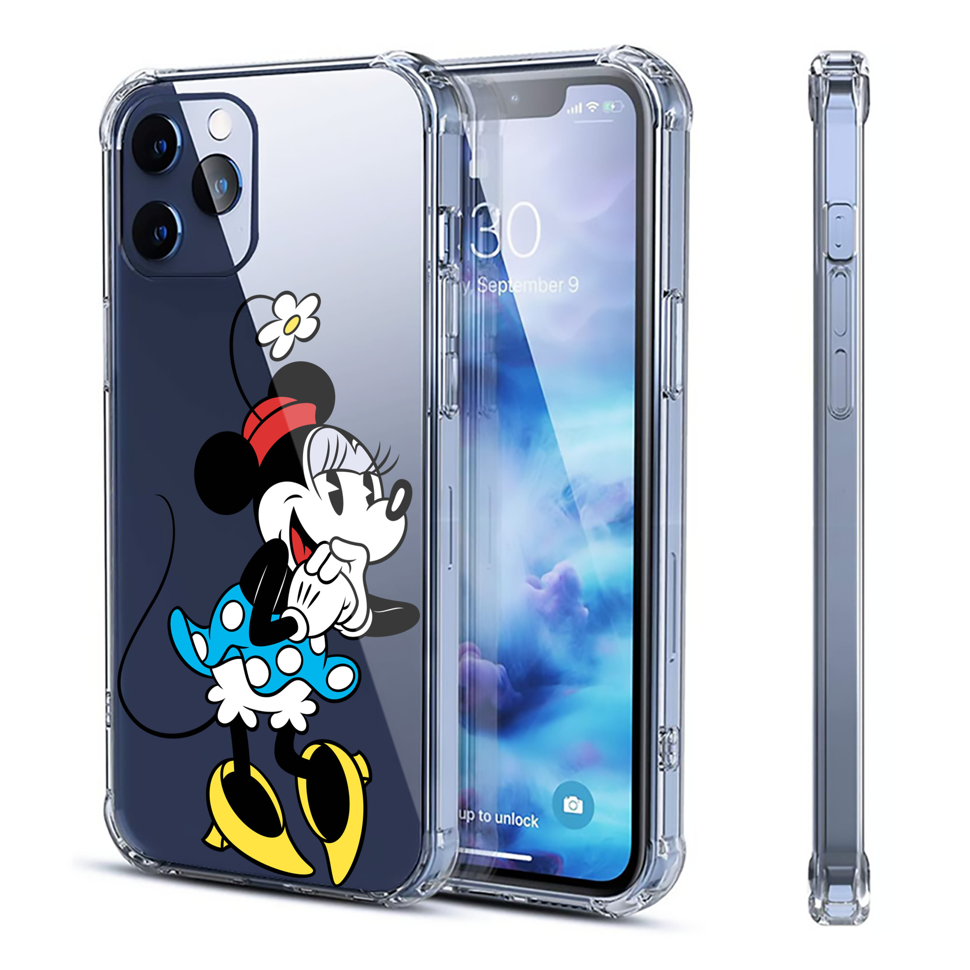 （画像用） ミッキーマウス Mickey Mouse 【iPhone 12シリーズ対応】透明スマホケース（クリアソフトケース）
